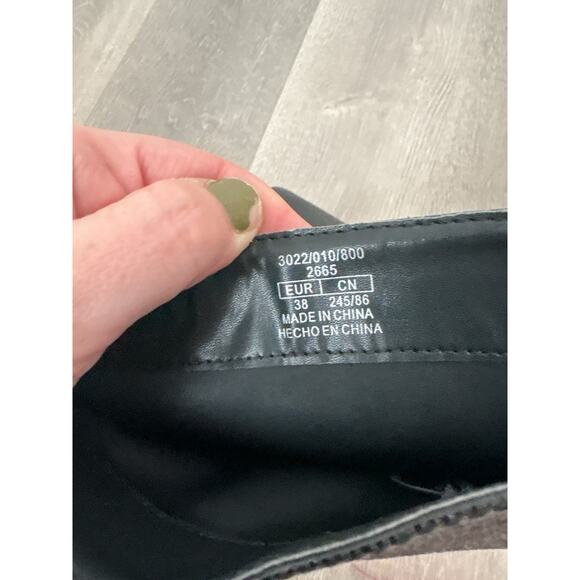 NWT Zara Shiny Black Knee High Kitten Boots Size 7.5 Holiday Party - Picture 7 of 8